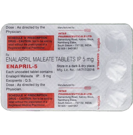 enapril 5mg tablet 15's